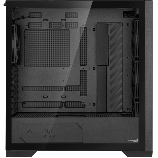 Кутия ASUS TUF GAMING GT302 Tempered Glass, Mid Tower, ARGB, 2x USB 3.2, 1x USB Type-C, EATX, ATX Micro-ATX, Mini-ITX, Black