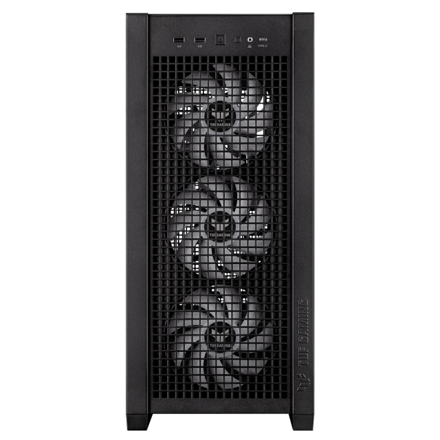 Кутия ASUS TUF GAMING GT302 Tempered Glass, Mid Tower, ARGB, 2x USB 3.2, 1x USB Type-C, EATX, ATX Micro-ATX, Mini-ITX, Black