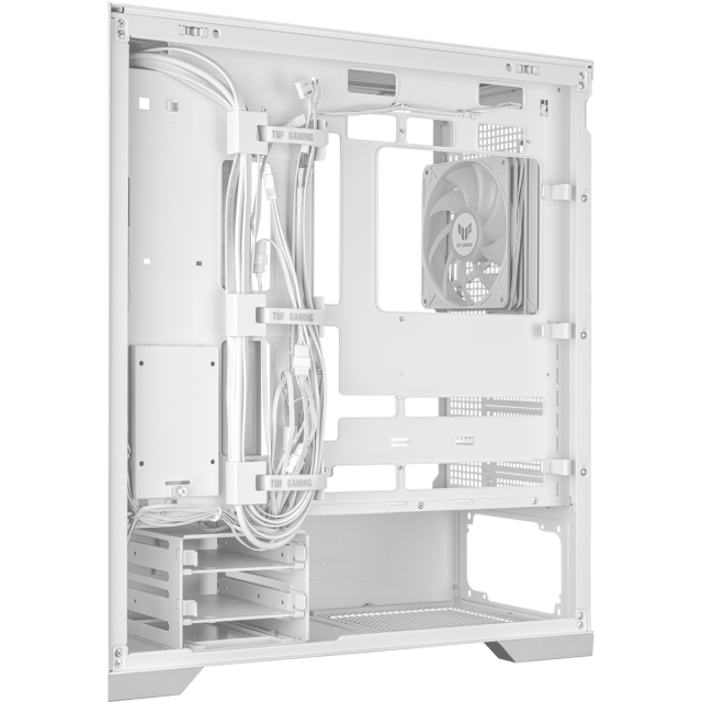 Кутия ASUS TUF GAMING GT302 Tempered Glass, ARGB, White, Mid Tower, 2x USB 3.2, 1x USB 3.2 Type-C, EATX/ATX/Micro-ATX/Mini-ITX