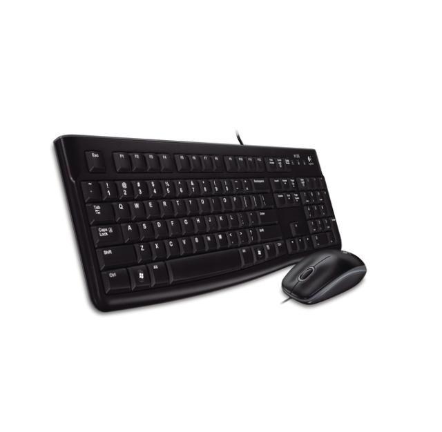 Комплект клавиатура и мишка Logitech Desktop MK120 (BG), USB, черни