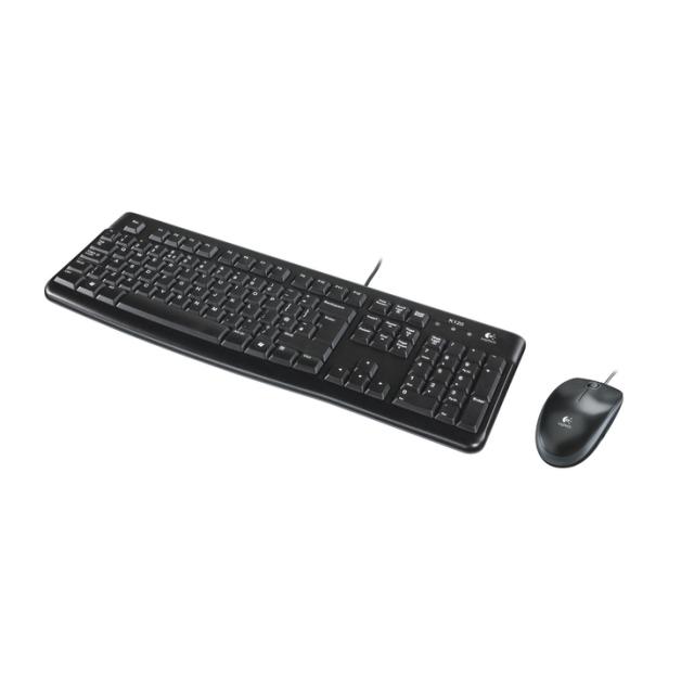 Комплект клавиатура и мишка Logitech Desktop MK120 (BG), USB, черни