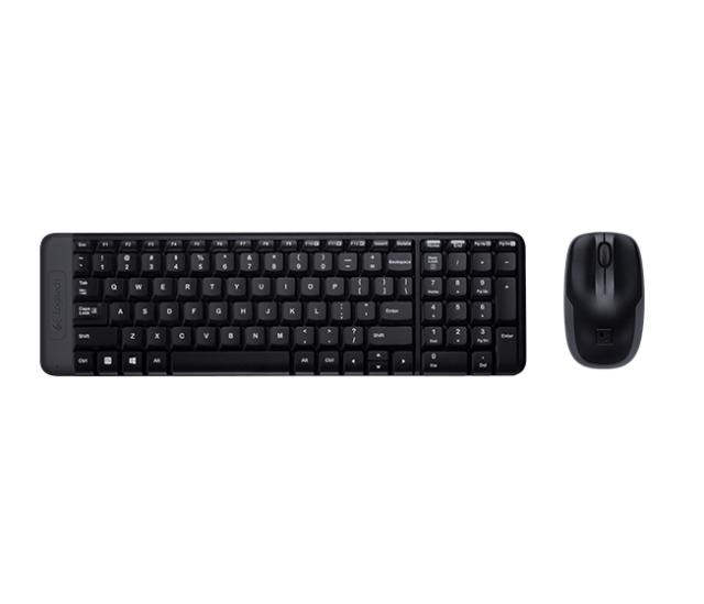 Комплект клавиатура и мишка Logitech MK220 Wireless, безжични, черни