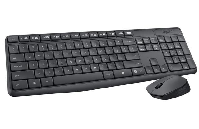 Kомплект клавиатура и мишка Logitech MK235 Wireless Desktop, черни