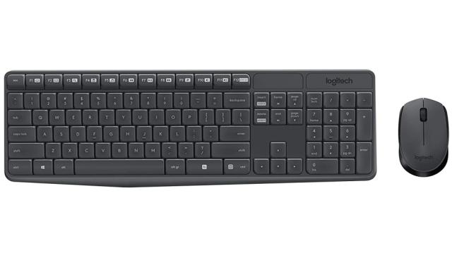 Kомплект клавиатура и мишка Logitech MK235 Wireless Desktop, черни