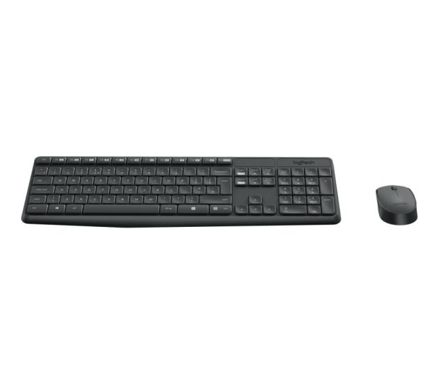 Kомплект клавиатура и мишка Logitech Wireless Desktop MK235 (US), безжични, черни