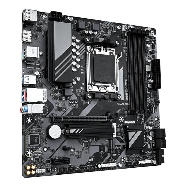 Дънна платка Gigabyte B650M D3HP, AM5, 4x DDR5, 2x M.2 NVMe, 4 x SATA 6Gb/s, HDMI, 2x DP, mATX 