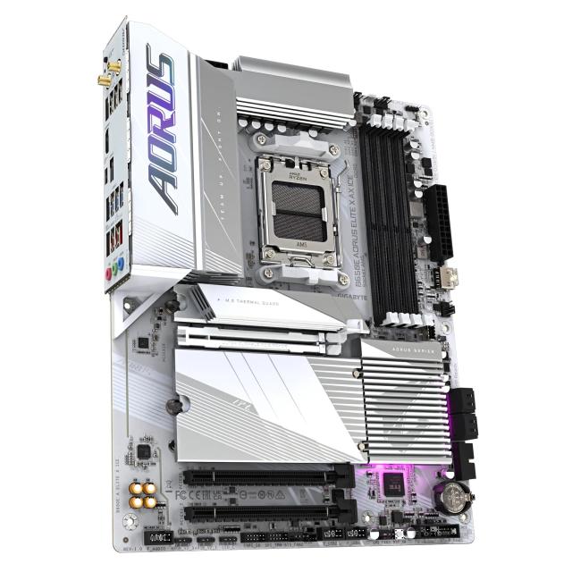 Дънна платка Gigabyte B650E Aorus Elite X AX ICE, B650, AM5, DDR5, PCI-E 5.0, 3x M.2, 4x SATA 6Gb/s, Wi-FI 6E, Bluetooth 5.3, HDMI, USB Type-C, ATX