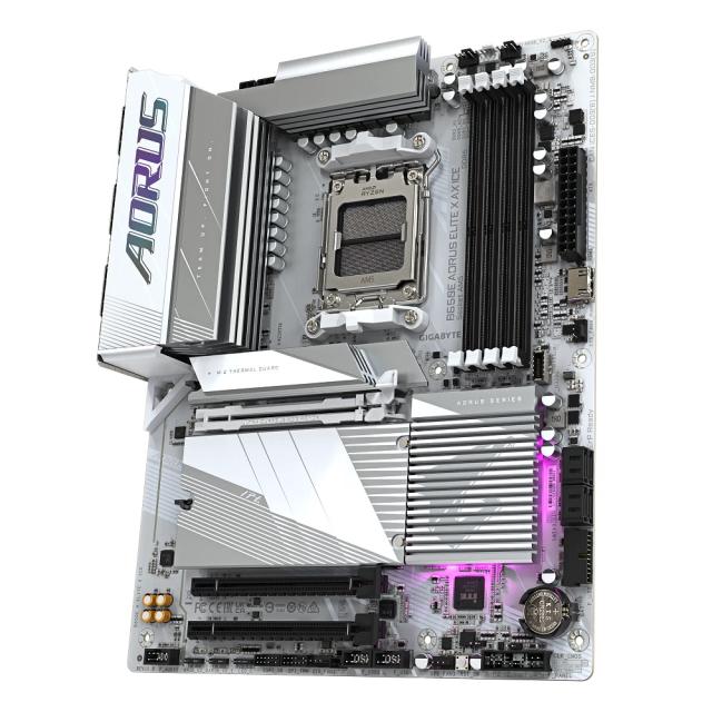 Дънна платка Gigabyte B650E Aorus Elite X AX ICE, B650, AM5, DDR5, PCI-E 5.0, 3x M.2, 4x SATA 6Gb/s, Wi-FI 6E, Bluetooth 5.3, HDMI, USB Type-C, ATX