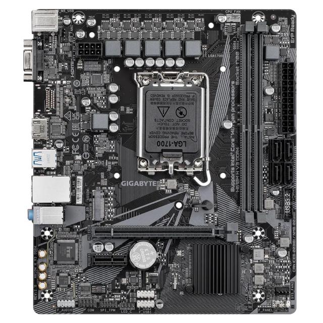 Дънна платка GIGABYTE H610M H V3, LGA1700, 2x DDR4, 1x M2, 4x SATA3, VGA, HDMI, mATX 