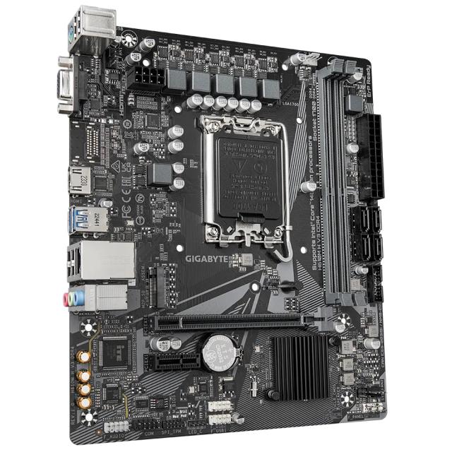 Дънна платка GIGABYTE H610M H V3, LGA1700, 2x DDR4, 1x M2, 4x SATA3, VGA, HDMI, mATX 