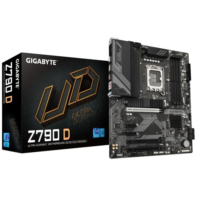 Дънна платка GIGABYTE Z790 D, LGA1700, 4x DDR5, 3x M2 NVMe, 4x SATAIII, HDMI, DP, ATX