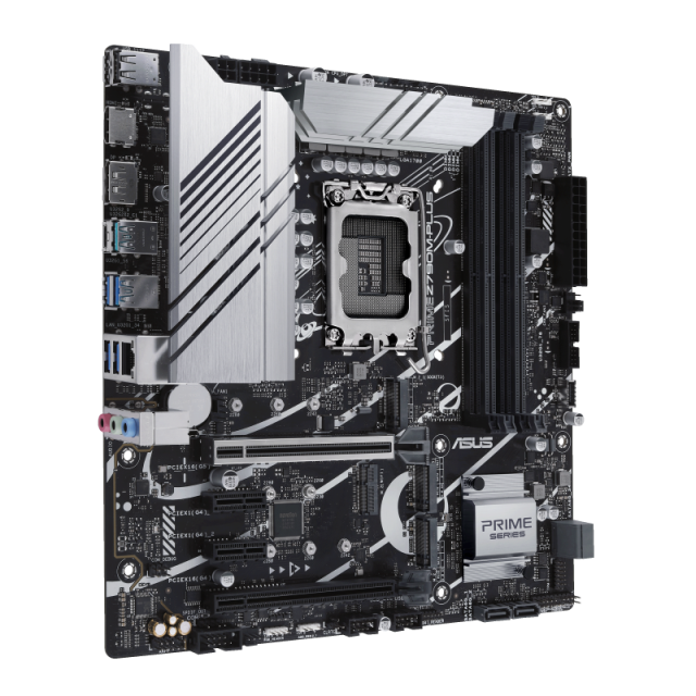 Дънна платка Asus PRIME Z790M-PLUS, Z790, LGA1700, 4x DDR5, PCI-E 5.0, 3x M.2, 4x SATA 6Gb/s, HDMI, DP, USB Type-C, mATX