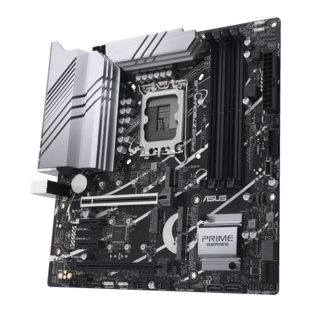 Дънна платка Asus PRIME Z790M-PLUS, Z790, LGA1700, 4x DDR5, PCI-E 5.0, 3x M.2, 4x SATA 6Gb/s, HDMI, DP, USB Type-C, mATX