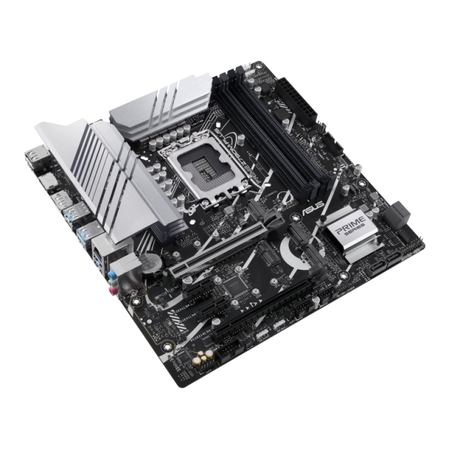 Дънна платка Asus PRIME Z790M-PLUS, Z790, LGA1700, 4x DDR5, PCI-E 5.0, 3x M.2, 4x SATA 6Gb/s, HDMI, DP, USB Type-C, mATX