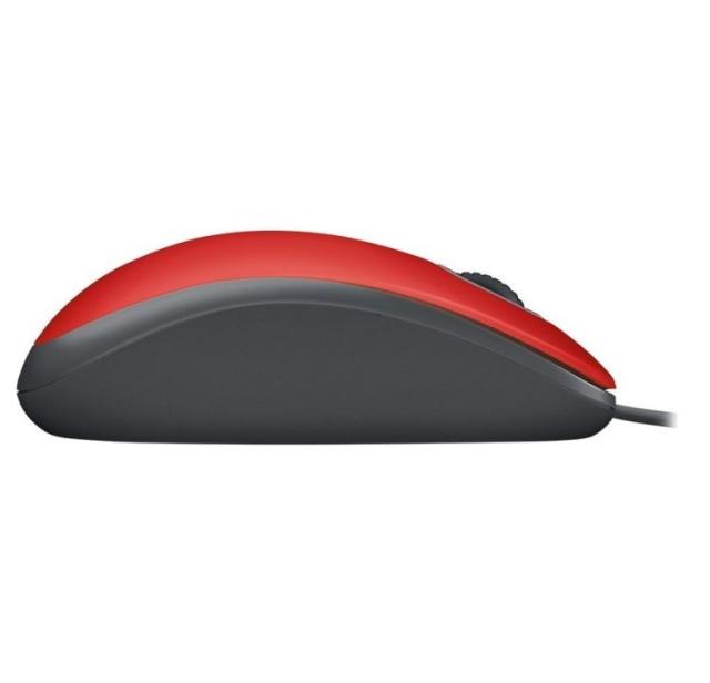 Мишка Logitech M110 Silent, оптична (1000dpi), USB, червена