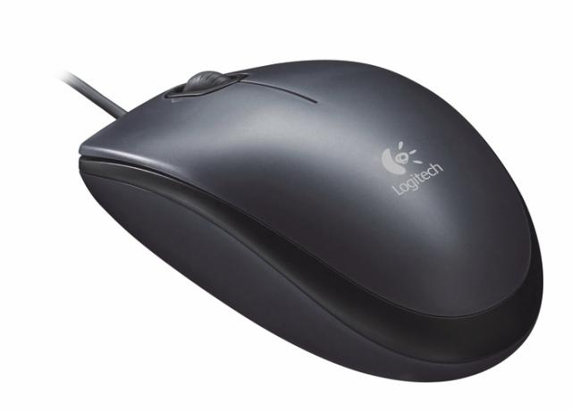 Мишка Logitech M90, оптична (1000dpi), USB, черна