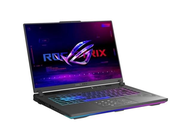 Лаптоп Asus ROG Strix G16 G614JU-N3218, Intel Core i7-13650HX 14C (2.6/4.9GHz, 24MB Cache),16" (40.64cm) WUXGA IPS 165Hz Anti-Glare Display, NVIDIA GF RTX 4050 6GB, 16GB DDR5, 1TB SSD NVMe, HDMI, 2x USB-C, Free DOS