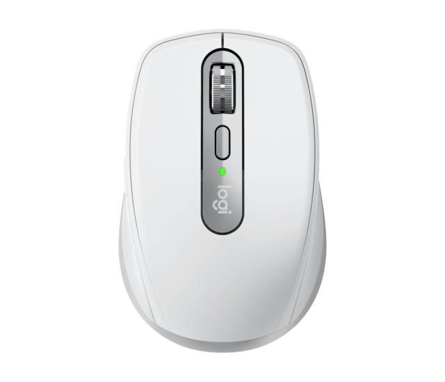 Мишка Logitech MX Anywhere 3 for Mac, оптична (4000 dpi), Bluetooth/Wireless, бяло/сива