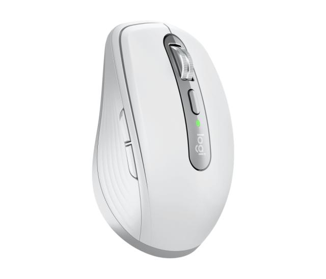 Мишка Logitech MX Anywhere 3 for Mac, оптична (4000 dpi), Bluetooth/Wireless, бяло/сива