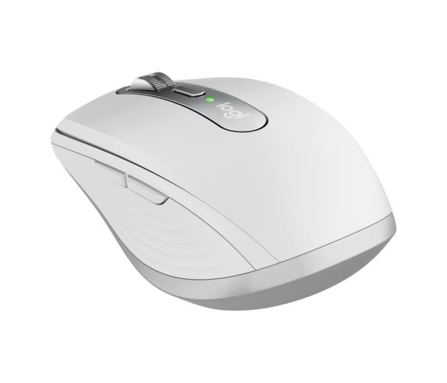 Мишка Logitech MX Anywhere 3 for Mac, оптична (4000 dpi), Bluetooth/Wireless, бяло/сива