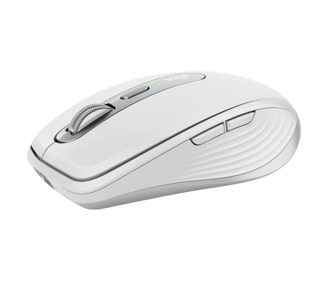 Мишка Logitech MX Anywhere 3 for Mac, оптична (4000 dpi), Bluetooth/Wireless, бяло/сива