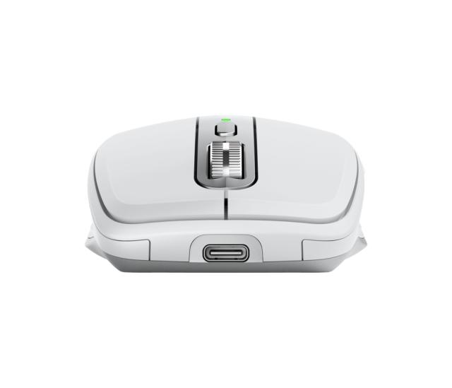 Мишка Logitech MX Anywhere 3 for Mac, оптична (4000 dpi), Bluetooth/Wireless, бяло/сива