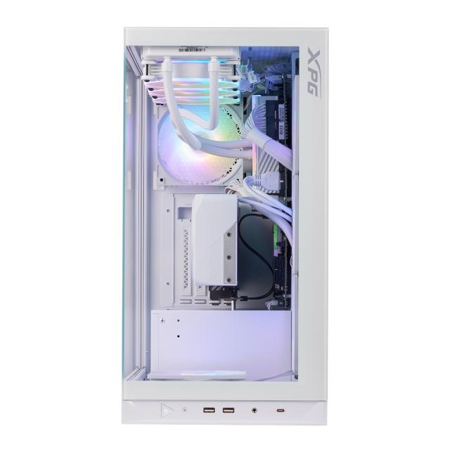 Кутия ADATA INVADER X  WHITE, Middle Tower, USB 3.2 Type-C x 1, USB 3.2 Type-A x 2, Mini-ITX, Micro-ATX, ATX