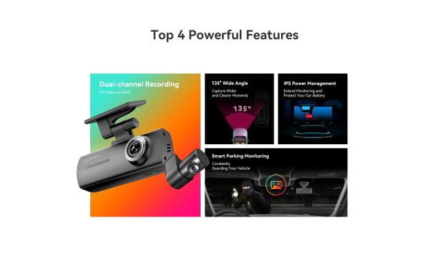 DDPAI Видеорегистратор Dash Cam Set N1 DUAL, Rear Cam included