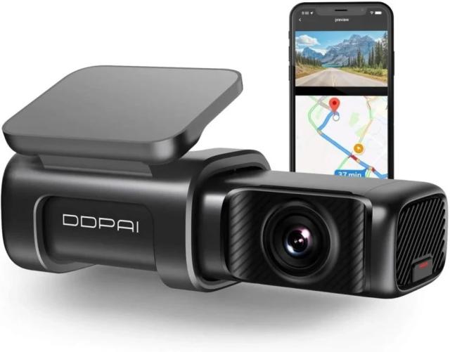 DDPAI Видеорегистратор Dash Cam MINI5 64GB, GPS, Снимане 4K 2160P, Сензор за изображение SONY IMX415, WDR, 5GHz WiFi, ADAS 