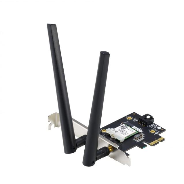 Безжичен PCI Express адаптер ASUS PCE-AX1800 WiFi 6, Bluetooth, две външни антени