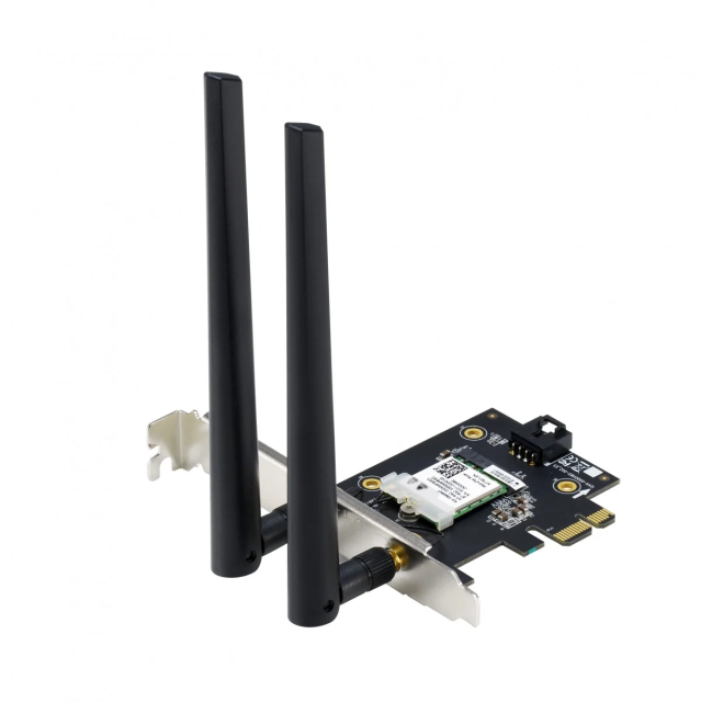 Безжичен PCI Express адаптер ASUS PCE-AX1800 WiFi 6, Bluetooth, две външни антени