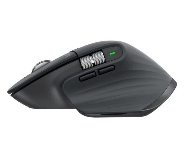 Мишка LOGITECH MX Master 3 Advanced, лазерна (4000 dpi), USB, 7 програмируеми бутона, Bluetooth/Wireless, черна