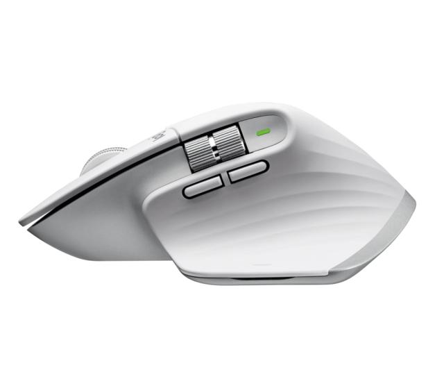 Мишка Logitech MX Master 3S, оптична (8000 dpi), Wireless, 7 бутона, светло сива