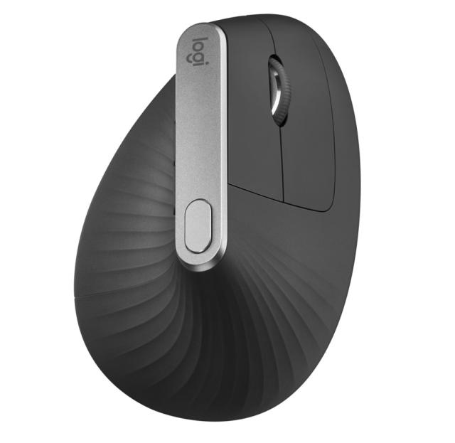 Мишка Logitech MX Vertical, оптична (4000 dpi), USB Type-C/Bluetooth/Wireless, графит, вертикална