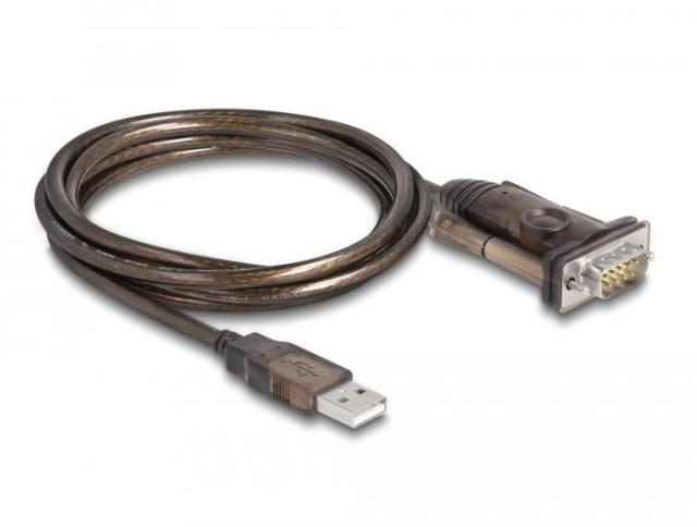 Кабел Delock USB 2.0 Type-A към Serial RS-232 D-Sub 9 pin мъжко, 1.5 m