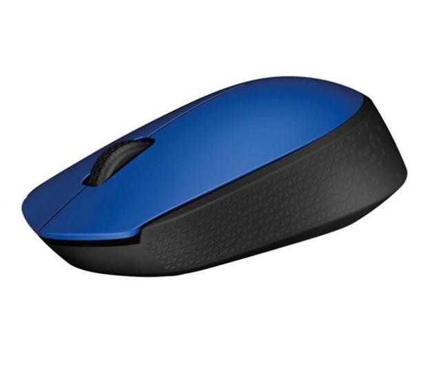 Мишка Logitech M171, оптична (1000 dpi), Wireless, черно/синя