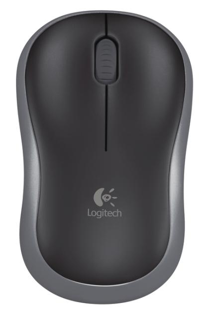 Мишка Logitech M185, оптична (1000 dpi), Wireless, сива