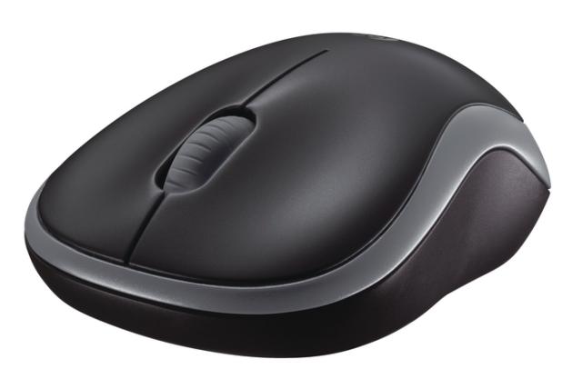 Мишка Logitech M185, оптична (1000 dpi), Wireless, сива