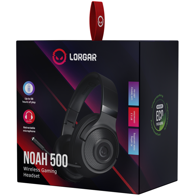 Слушалки LORGAR Noah 500, Bluetooth/Wireless/3.5 mm AUX cable