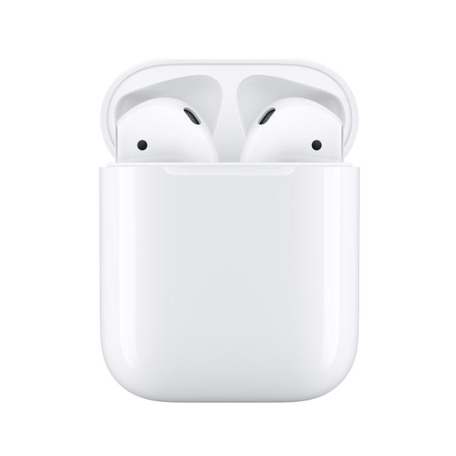 Слушалки Apple AirPods 2 с Charging Case (жичен), безжични, Bluetooth, микрофон, бели