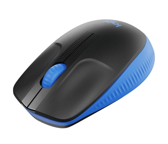 Мишка Logitech M190, оптична (1000dpi), Wireless, черно/синьо 