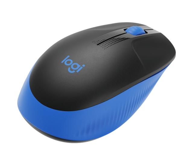 Мишка Logitech M190, оптична (1000dpi), Wireless, черно/синьо 