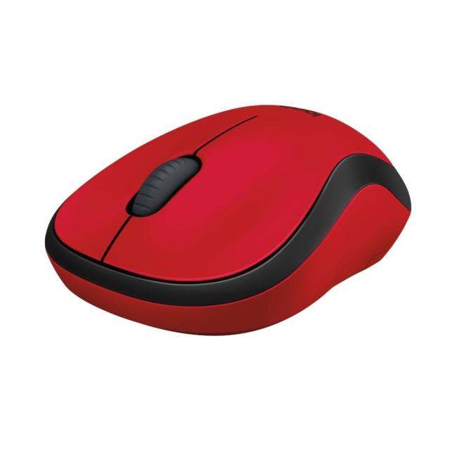 Мишка Logitech M220 Silent, оптична (1000dpi), Wireless, червена