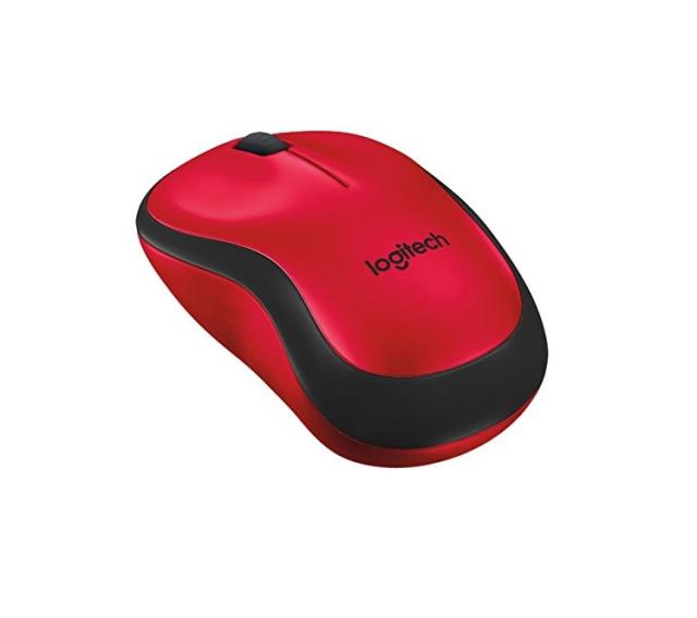 Мишка Logitech M220 Silent, оптична (1000dpi), Wireless, червена