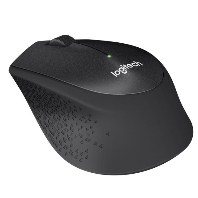 Мишка Logitech M330 Silent Plus, оптична (1000 dpi), Wireless, черна