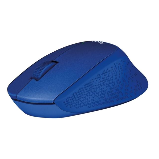 Мишка Logitech M330 Silent Plus, оптична (1000 dpi), Wireless, синя