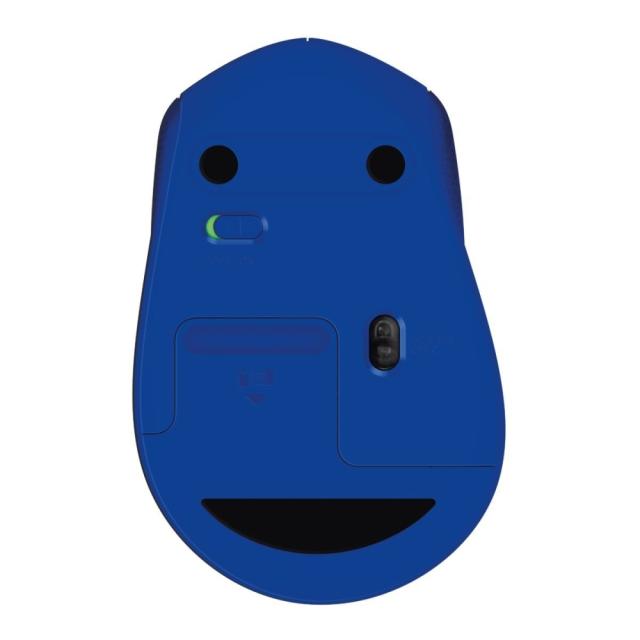Мишка Logitech M330 Silent Plus, оптична (1000 dpi), Wireless, синя