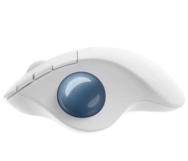 Мишка Logitech MX Ergo M575, оптична (2000 dpi), Trackball, Bluetooth/Wireless, бяла