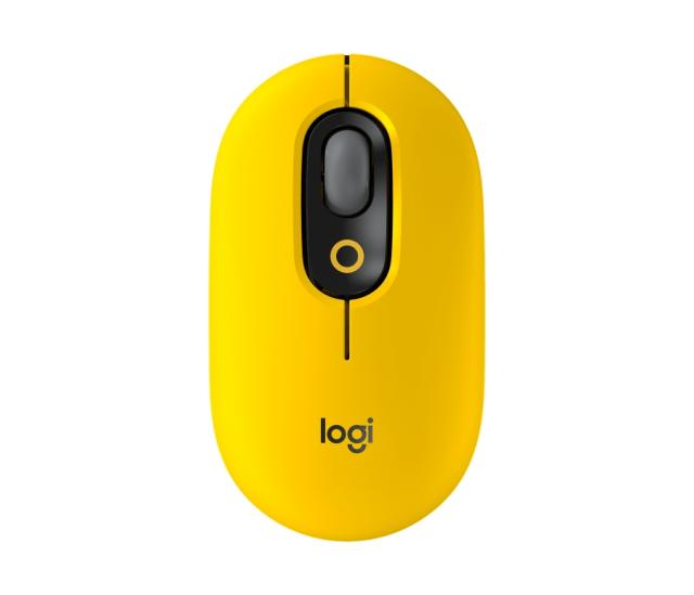 Мишка Logitech POP Mouse, оптична (4000 dpi), Bluetooth/Wireless , жълта