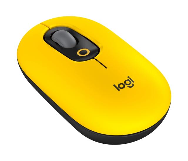 Мишка Logitech POP Mouse, оптична (4000 dpi), Bluetooth/Wireless , жълта